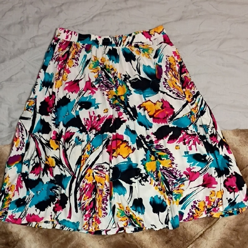 Vintage Vibrant A-Line Skirt
